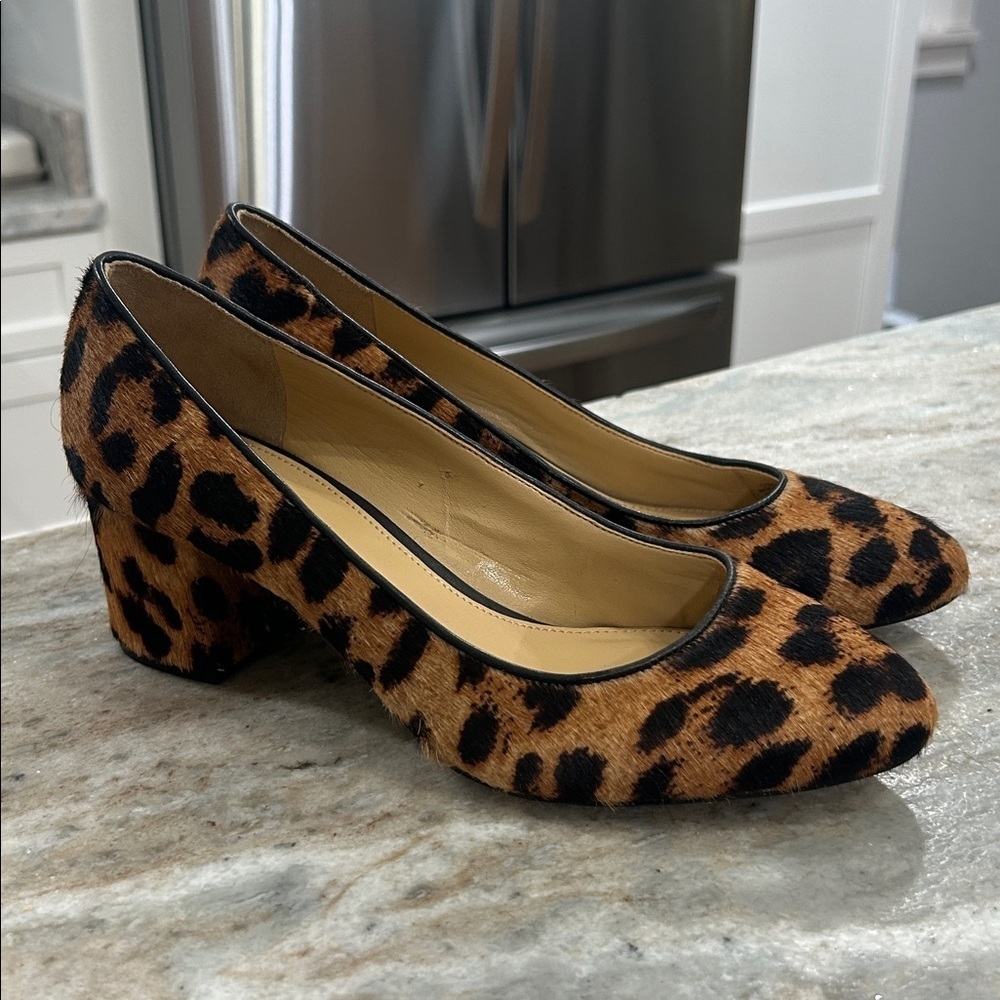 Talbots animal print heels size 7.5M Brown & Black